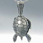 Sterling Silver Sea Turtle Bell Pendant $85