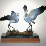 Prairie Dancers
Bronze Sandhill Cranes
12"h x 16.5"l x 12"w

$2300
Available by order only.
