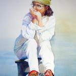 Red Shoe Dreams 20 x 16 Watercolor on Aquabord $1500